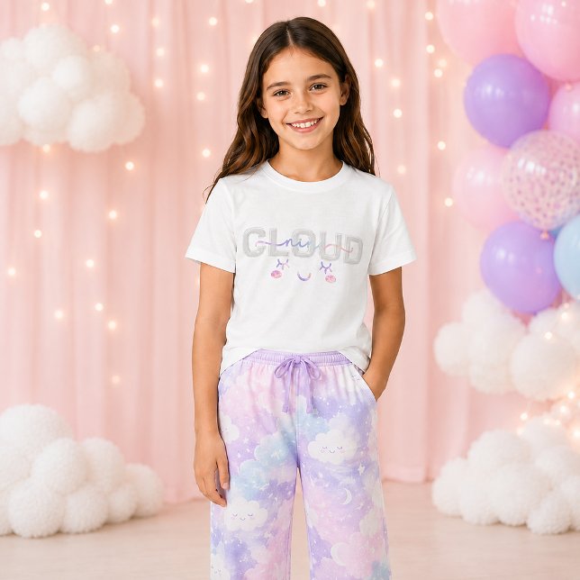 Cloud Nine 9-års födelsedags T-shirt för flickor – (Cloud Nine Tee)