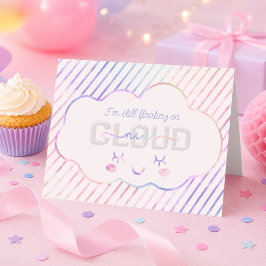 Cloud Nine 9-årsfödelsedags tackkort – Pastell Sk