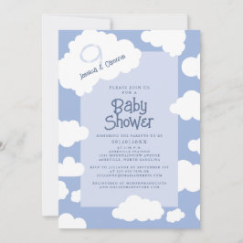 Cloud Nine 9 Baby Shower-föräldrar som ska vara Cu Inbjudningar