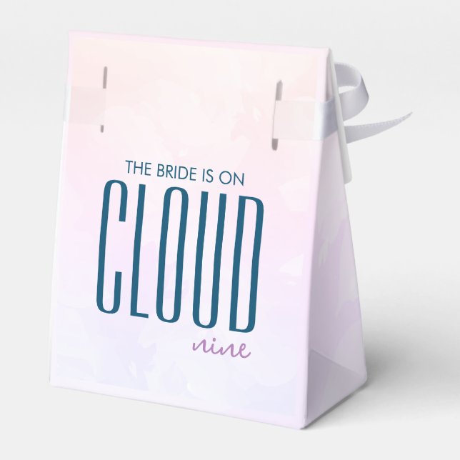 Cloud Nine Artsy Djärv Pastell Bröllopsdusch Presentaskar (Baksidan Sidan)