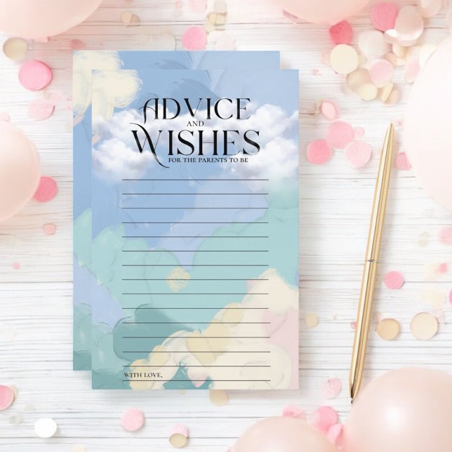 Cloud Nine Baby Shower Advice och Önskemål (Skapare uppladdad)