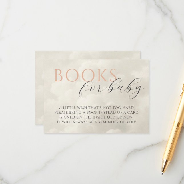 Cloud Nine Baby Shower Bokar för Baby Tilläggskort (Fram/Back In Situ)