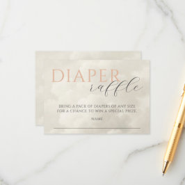 Cloud Nine Baby Shower Diaper Raffle Tilläggskort