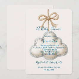 Cloud Nine Baby Shower Inbjudningar