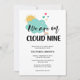 Cloud NIne Baby Shower Invitation Inbjudningar