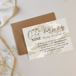 Cloud Nine Beige Himmel Baby Shower Bok-begäran Tilläggskort