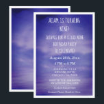 Cloud Nine Birthday Boys Girls 9th Blue Art Dreamy Inbjudningar<br><div class="desc">Utskriven med bakgrundsblå abstrakt av vackra moln i textmallarna himlar och personlig som du kan redigera och anpassa!</div>