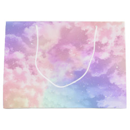 Cloud Nine Birthday Gift Bag - Stora Pastel Himmel