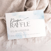 Cloud Nine Blå Blöja Lotteri Biljett Baby Shower