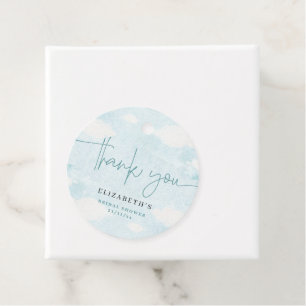 Cloud Nine Blue and White Möhippa tack. Gåvor Etiketter