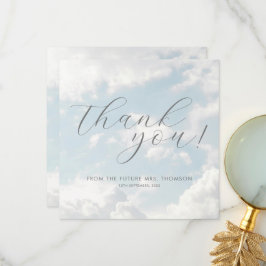 Cloud Nine Blue Cloudy Himmel Elegant Möhippa Tack Kort