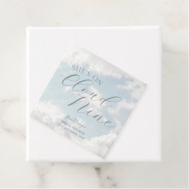 Cloud Nine Blue Cloudy Himmel Modern Möhippa Gåvor Etiketter