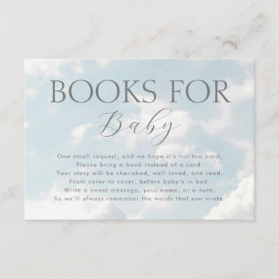 Cloud Nine Bokar för Baby Himmel Baby Shower Tilläggskort