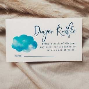 Cloud Nine Boy Diaper Raffle Biljett Tilläggskort