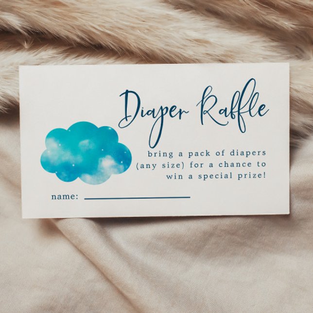 Cloud Nine Boy Diaper Raffle Biljett Tilläggskort (Skapare uppladdad)