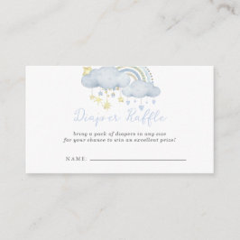 Cloud Nine Boy Shower Diaper Raffle Tilläggskort