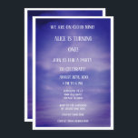 Cloud Nine Boys Girls 1:a födelsedag QR-kod Inbjudningar<br><div class="desc">Utskriven med bakgrundsbild av vackra moln i blå abstrakt,  QR-kod för webbplatsens url- och personligens textmallar som du kan redigera och anpassa!</div>