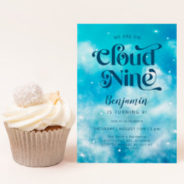Cloud Nine Boy's nionde födelsedag Inbjudningar