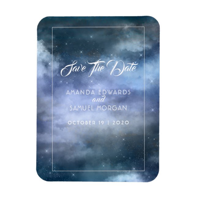 Cloud Nine Bröllop Magnet (Vertikal)