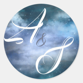 Cloud Nine Bröllop Runt Klistermärke