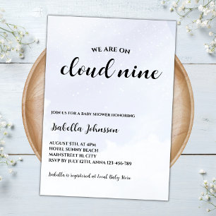 Cloud Nine Clouds Himlar minimalistisk babyskor Inbjudningar