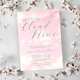 Cloud Nine Cloudy Himmel-minimalistisk Möhippa Inbjudningar