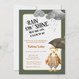 Cloud Nine Cute Woodland Anka Baby Shower Inbjudningar