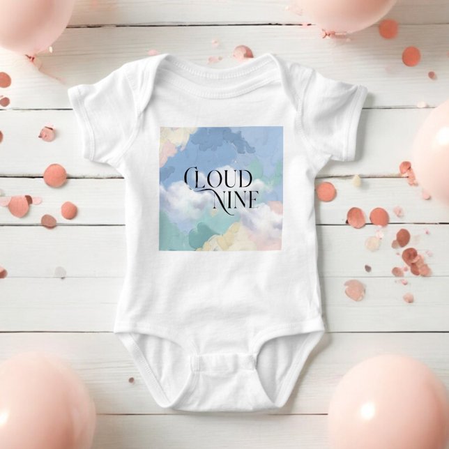 Cloud Nine Elegant Pastel Baby Shower T Shirt (Skapare uppladdad)