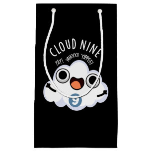 Cloud Nine Funny Weather Pun Mörk BG