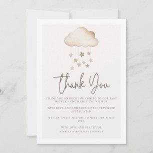 Cloud Nine Gender Neutral Baby Shower Tack Inbjudningar