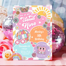 Cloud Nine Groovy Preppy Varsity Disco Birthday