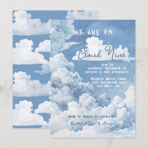 Cloud Nine Himlar babydusch Inbjudningar