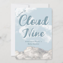 Cloud Nine Himmel - Anpassningsbar Baby Shower-inb