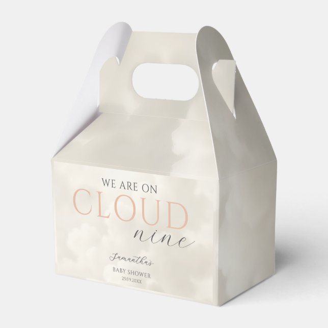 Cloud Nine Modern Baby Shower Presentaskar (Framsidan Sidan)