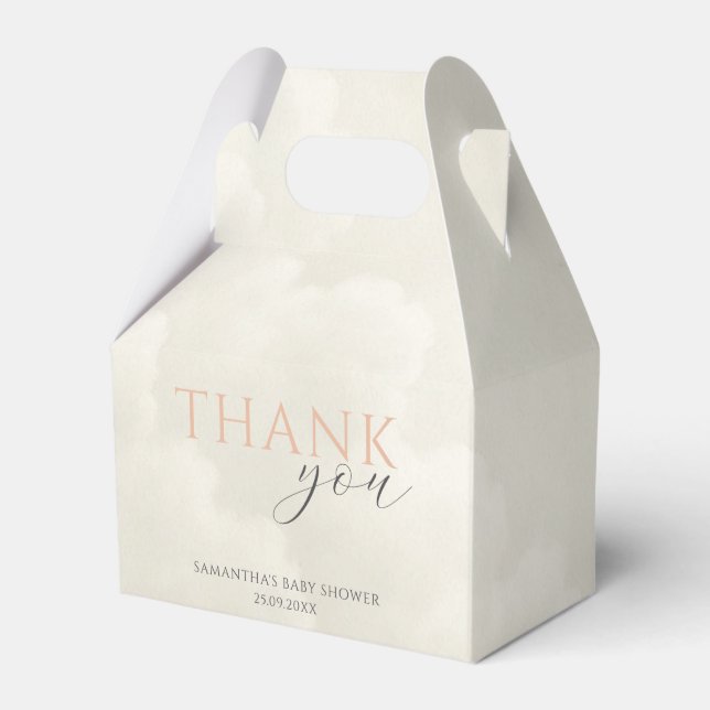 Cloud Nine Modern Baby Shower Tack Kort Presentaskar (Framsidan Sidan)