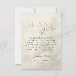 Cloud Nine Modern Baby Shower Thank You Tack Kort