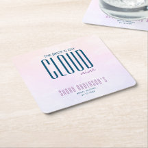 Cloud Nine Modern Lila Blå Bröllopsdusch