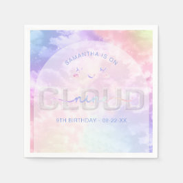 Cloud Nine Nine Nine Birthday Napkins - Kawaii Pas Pappersservett