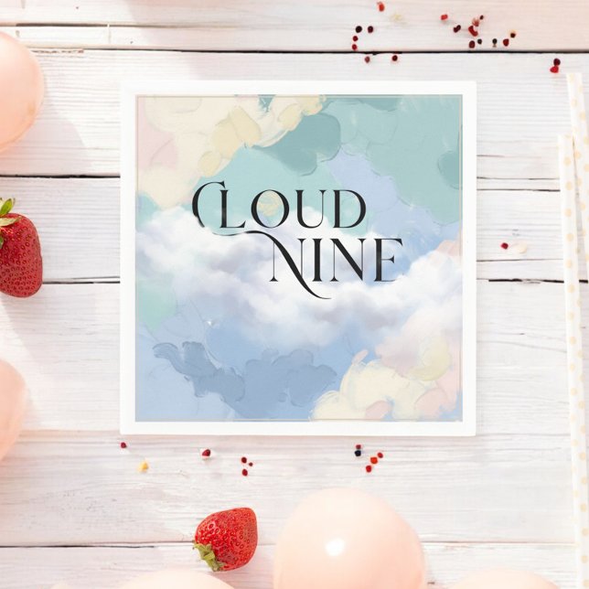 Cloud Nine Pastel Baby Shower Pappersservett (Skapare uppladdad)