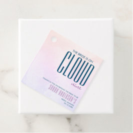 Cloud Nine Pastell Lila Blå Drömmig Bröllopsdusch Gåvor Etiketter