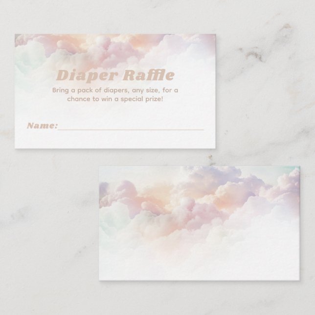 Cloud Nine Rainbow Cloud Baby Shower Bokar Tilläggskort (Fram/baksida)