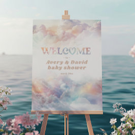 Cloud Nine Rainbow fluffy Cloud-molnet Baby Shower