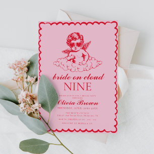 Cloud Nine Retro Hand plockade Möhippa Inbjudningar