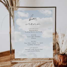 Cloud Nine Theme Cloud 9 Pub Menu Poster