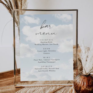Cloud Nine Theme Cloud 9 Pub Menu Poster