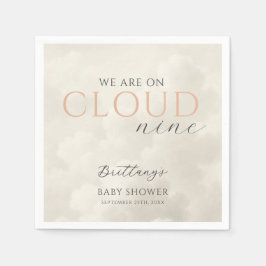 Cloud Nine White Clouds Baby Shower Pappersservett