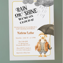 Cloud Nine Woodland Animal Baby Shower Inbjudningar