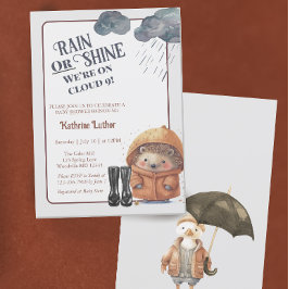 Cloud Nine Woodland Hedgehog Baby Shower Inbjudningar