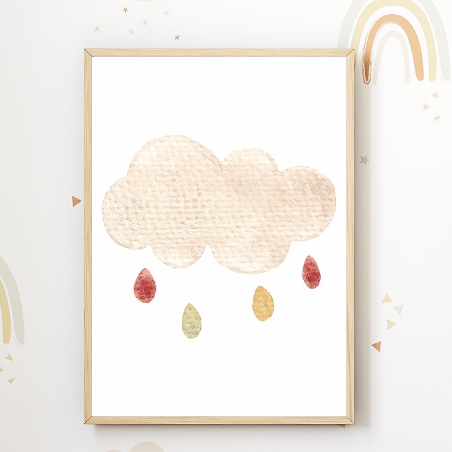 Cloud Nursery Poster Boho Kids Room Decor (Skapare uppladdad)