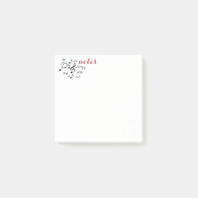 Cloud of musik noter lustig post-it block (Framsida)
